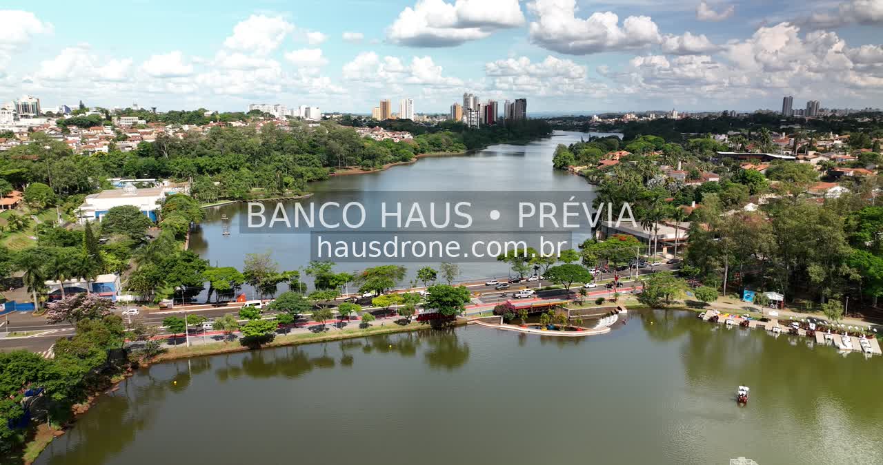 Lago e paisagem urbana — Londrina e região, Paraná, Paraná.