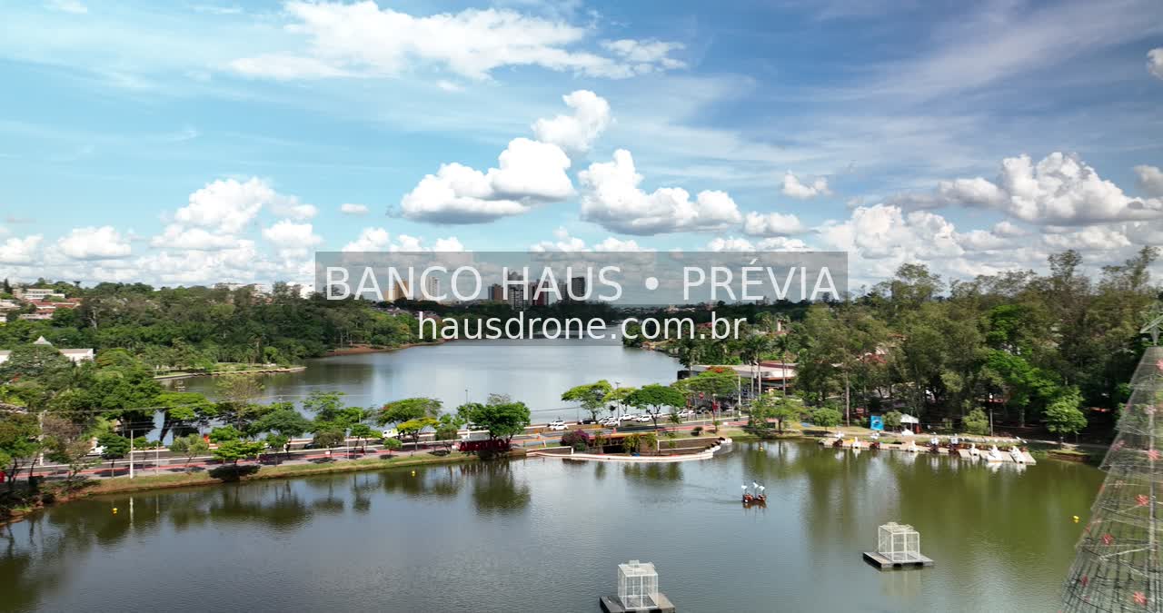 Lago e paisagem urbana — Londrina e região, Paraná, Paraná.