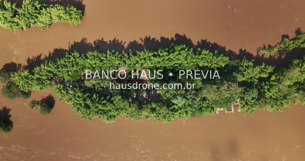 Rio e vegetação em vista aérea — Londrina e região, Paraná, Paraná.