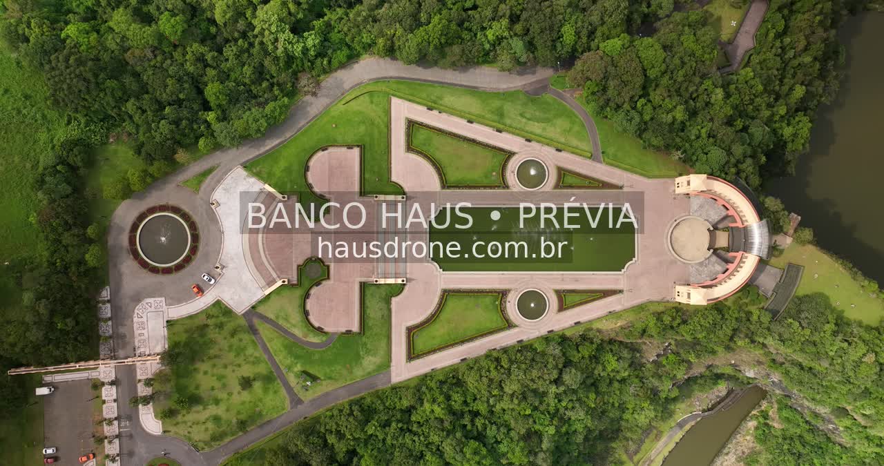 Desenho dos jardins visto de cima — Parque Tanguá em Curitiba, Paraná.