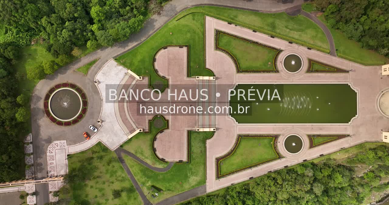 Desenho dos jardins visto de cima — Parque Tanguá em Curitiba, Paraná.