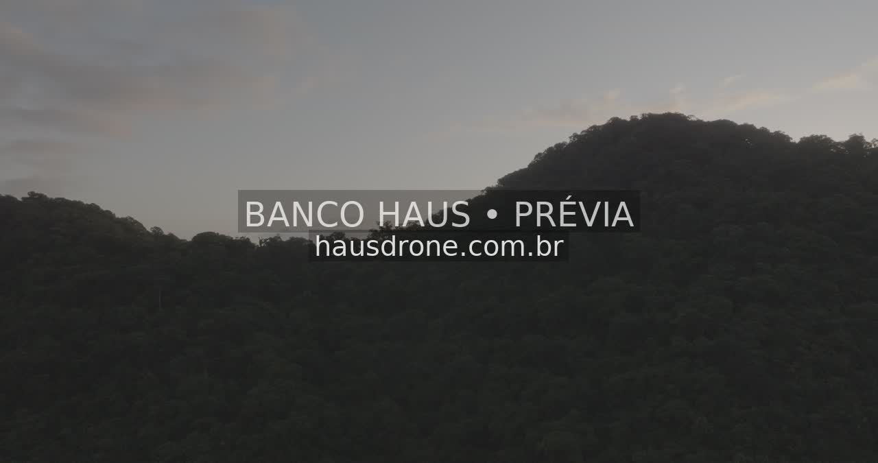 Paisagem serrana e vegetação no litoral do Paraná — Região de Paranaguá, Paraná.