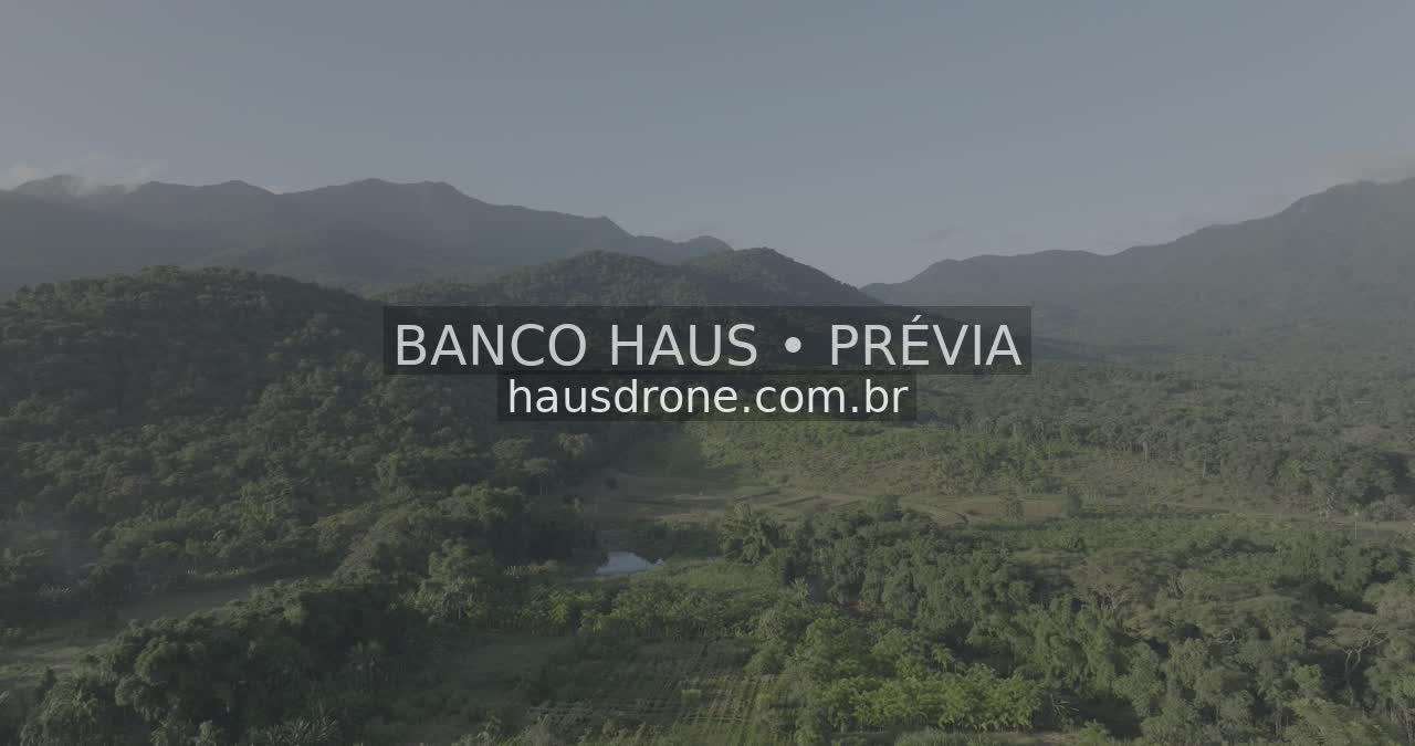 Paisagem serrana e vegetação no litoral do Paraná — Região de Paranaguá, Paraná.