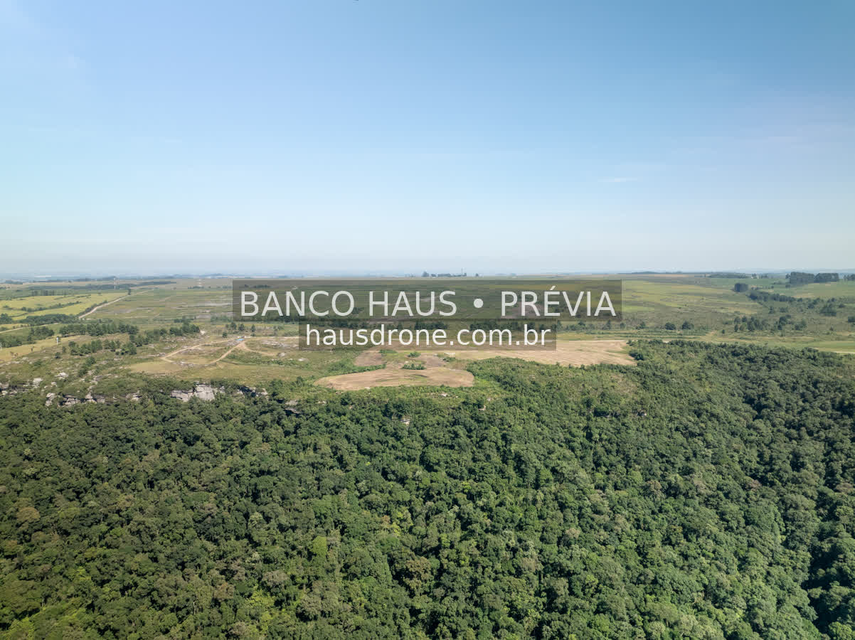 Escarpas, campos e mata em vista aérea — São Luiz do Purunã, Paraná, Paraná.