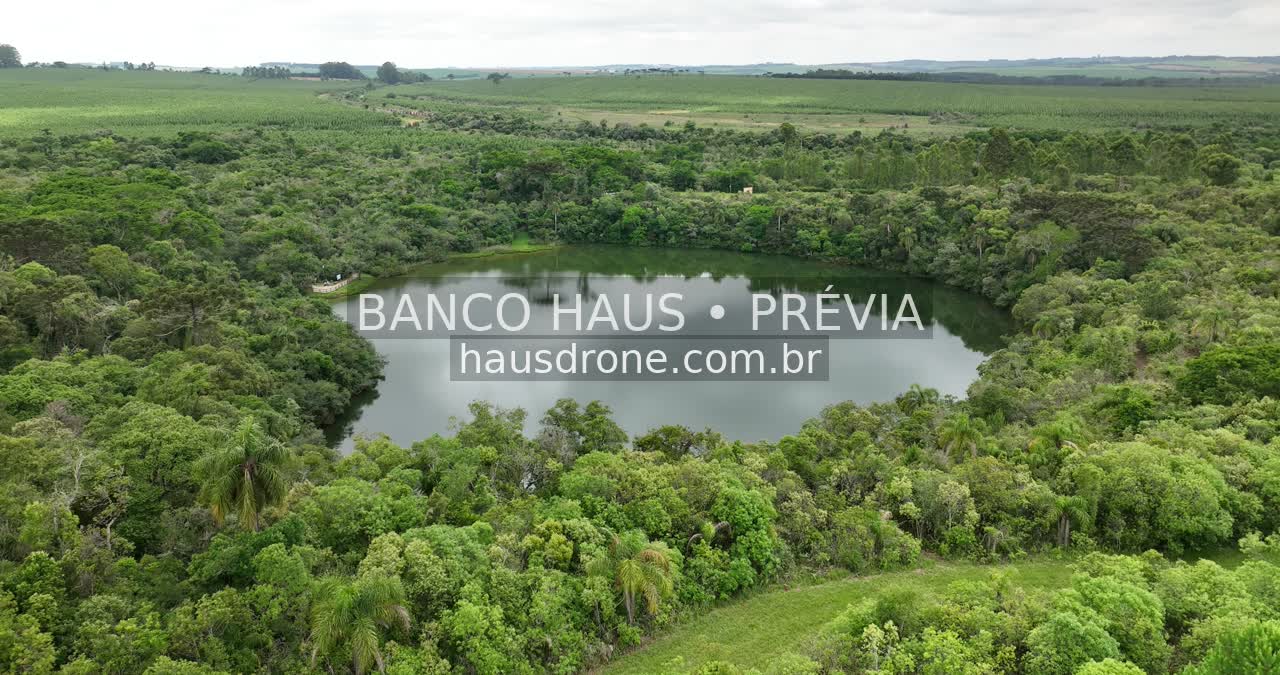 Lagoa cercada por vegetação — Vila Velha em Ponta Grossa, Paraná.